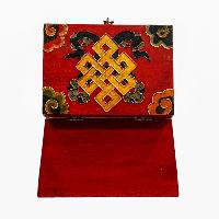 Buddhist Wooden Box, Tibetan Style With Traditional Colors