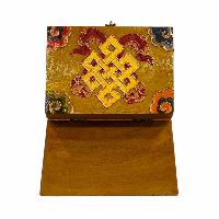 Buddhist Wooden Box, Tibetan Style With Traditional Colors