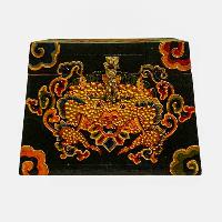 Buddhist Wooden Box, Tibetan Style With Traditional Colors