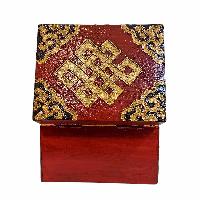 Buddhist Wooden Box, Tibetan Style With Traditional Colors