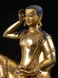 [milarepa], Buddhist Handmade Statue, [full Gold Plated], [face Painted] And [high Quality]