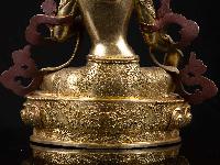 [green Tara], Buddhist Handmade Statue, [full Gold Plated], [face Painted] And [high Quality]