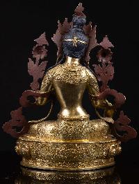 [green Tara], Buddhist Handmade Statue, [full Gold Plated], [face Painted] And [high Quality]