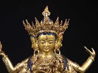 [namgyalma], Buddhist Handmade Statue, [full Gold Plated], [face Painted] And [high Quality]