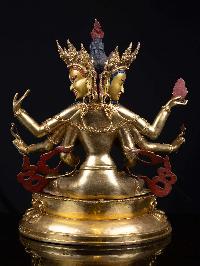 [namgyalma], Buddhist Handmade Statue, [full Gold Plated], [face Painted] And [high Quality]