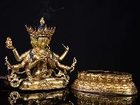 [namgyalma], Buddhist Handmade Statue, [full Gold Plated], [face Painted] And [high Quality]