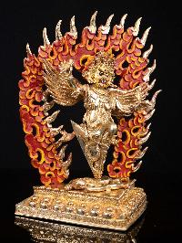 [garuda], Buddhist Handmade Statue, [full Gold Plated], [face Painted] And [high Quality]