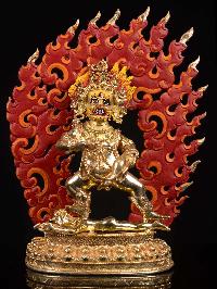 [yamantaka], Buddhist Handmade Statue, [full Gold Plated], [face Painted] And [high Quality]