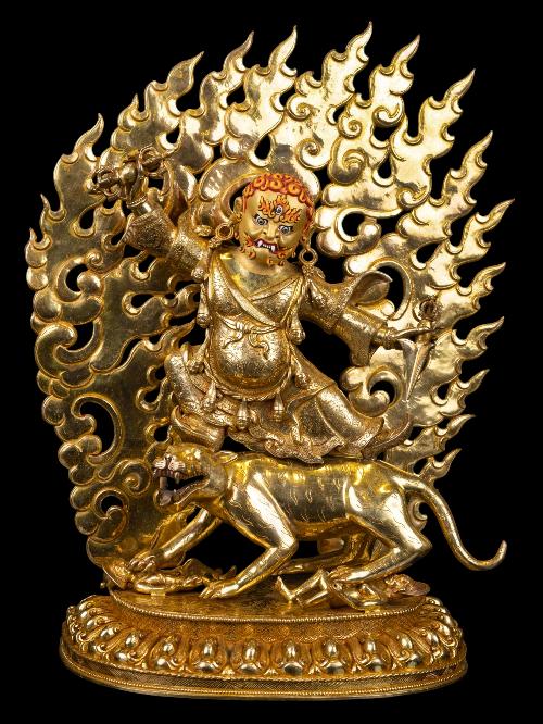 dorje Drolo, Buddhist Handmade Statue, full Gold Plated, face Painted And high Quality