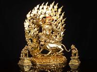 [dorje Drolo], Buddhist Handmade Statue, [full Gold Plated], [face Painted] And [high Quality]