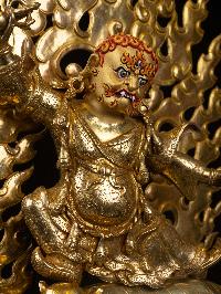 [dorje Drolo], Buddhist Handmade Statue, [full Gold Plated], [face Painted] And [high Quality]