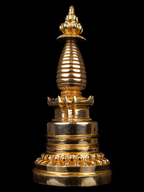 Buddhist Handmade stupa}, full Gold Plated And high Quality