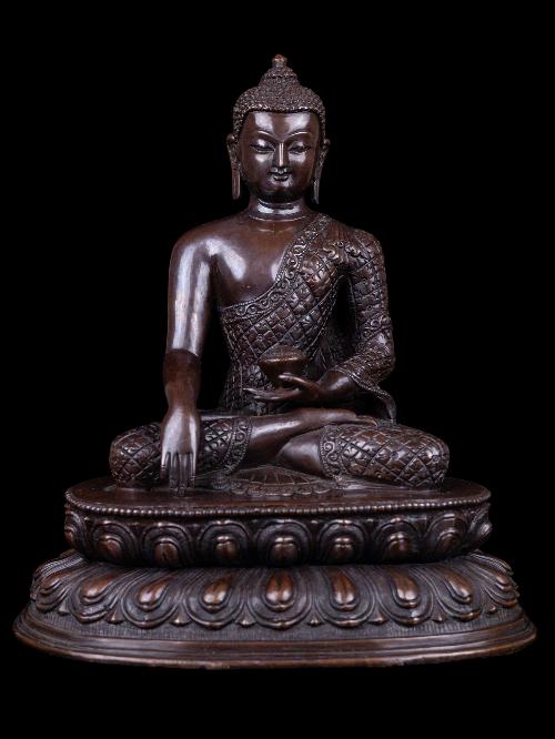 [shakyamuni Buddha], Buddhist Handmade Statue, [chocolate Oxidized], High Quality