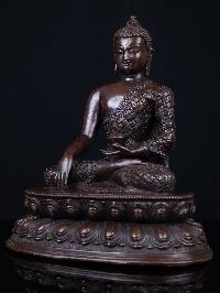 [shakyamuni Buddha], Buddhist Handmade Statue, [chocolate Oxidized], High Quality