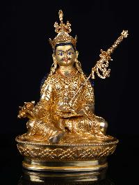 [padmasambhava], Buddhist Handmade Statue, [full Gold Plated], [face Painted] And [high Quality]