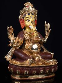 [ganesh], Buddhist Handmade Statue, [partly Gold Plated], [face Painted] And [high Quality]