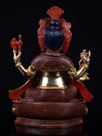 [ganesh], Buddhist Handmade Statue, [partly Gold Plated], [face Painted] And [high Quality]