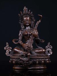 [saraswati], Buddhist Handmade Statue, [chocolate Oxidized], High Quality