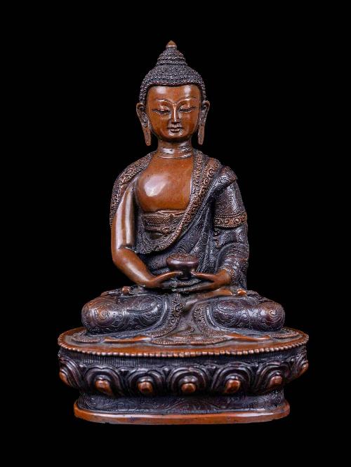 [amitabha Buddha], Buddhist Handmade Statue, [chocolate Oxidized], High Quality