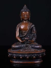 [amitabha Buddha], Buddhist Handmade Statue, [chocolate Oxidized], High Quality