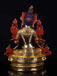 [green Tara], Buddhist Handmade Statue, [full Gold Plated], [face Painted] And [high Quality]