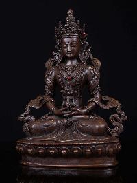 [aparimita], Buddhist Handmade Statue, [chocolate Oxidized], High Quality