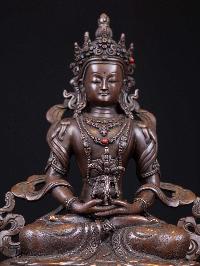 [aparimita], Buddhist Handmade Statue, [chocolate Oxidized], High Quality