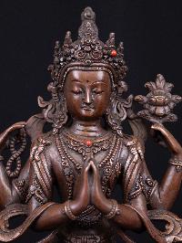 [chenrezig], Buddhist Handmade Statue, [chocolate Oxidized], High Quality