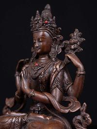 [chenrezig], Buddhist Handmade Statue, [chocolate Oxidized], High Quality