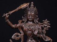 [manjushri], Buddhist Handmade Statue, [chocolate Oxidized], High Quality