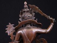 [manjushri], Buddhist Handmade Statue, [chocolate Oxidized], High Quality