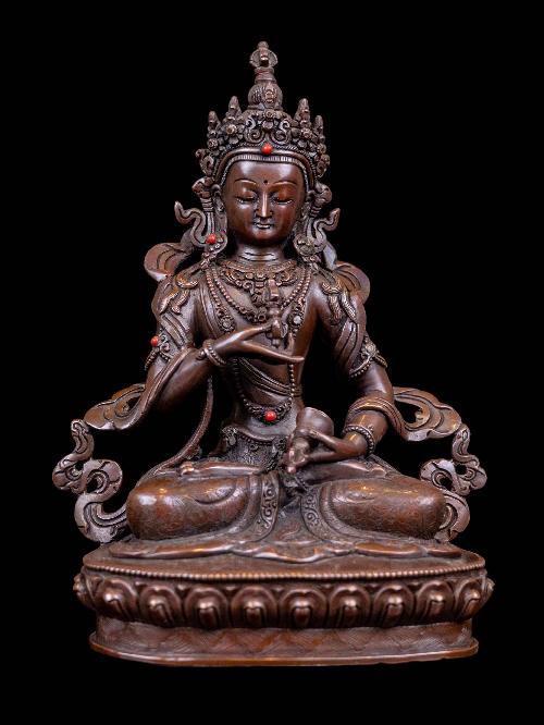 [vajrasattva], Buddhist Handmade Statue, [chocolate Oxidized], High Quality