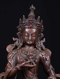 [vajrasattva], Buddhist Handmade Statue, [chocolate Oxidized], High Quality