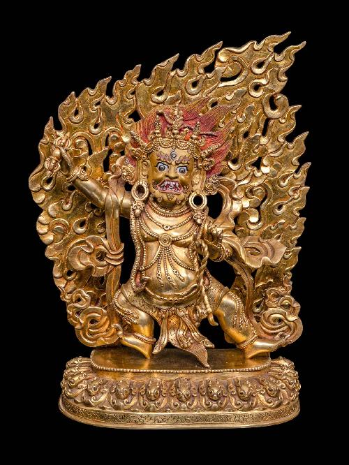 vajrapani, Buddhist Handmade Statue, full Gold Plated, face Painted And high Quality