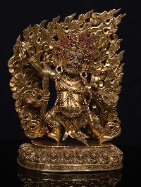 [vajrapani], Buddhist Handmade Statue, [full Gold Plated], [face Painted] And [high Quality]