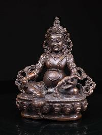 [yellow Jambhala], Buddhist Miniature Statue, [chocolate Oxidized]