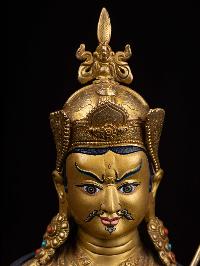 [padmasambhava], Buddhist Handmade Statue, [full Gold Plated], [face Painted] And [high Quality]