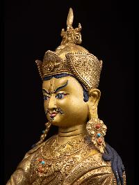 [padmasambhava], Buddhist Handmade Statue, [full Gold Plated], [face Painted] And [high Quality]