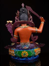 [manjushri], Buddhist Handmade Statue, [half Gold Plated], [thangka Color Finishing], High Quality