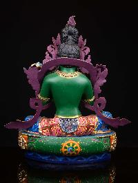 [green Tara], Buddhist Handmade Statue, [half Gold Plated], [thangka Color Finishing], High Quality