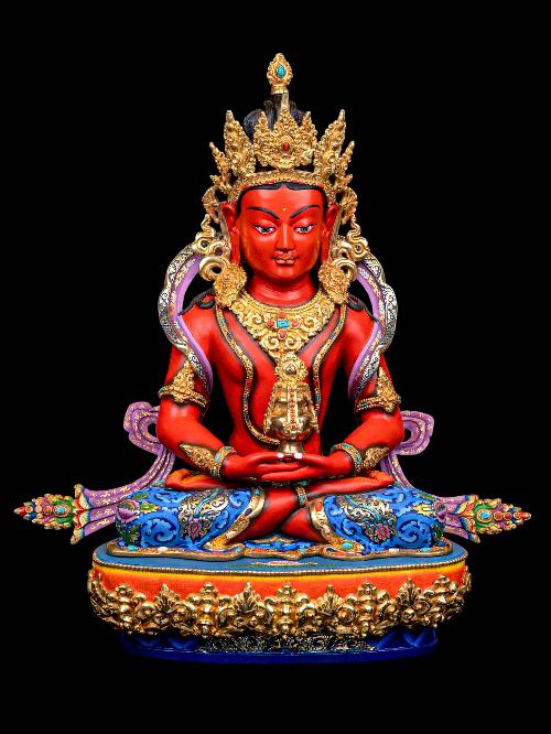 [aparimita], Buddhist Handmade Statue, [half Gold Plated], [thangka Color Finishing], High Quality