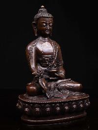 [medicine Buddha], Buddhist Handmade Statue, [chocolate Oxidized], High Quality