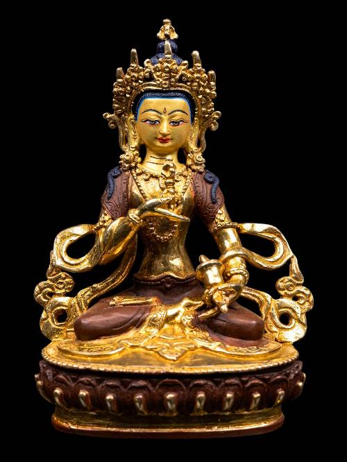 [vajrasattva], Buddhist Handmade Statue, [partly Gold Plated], [face Painted] And [high Quality]