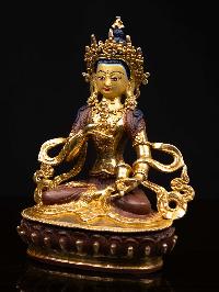 [vajrasattva], Buddhist Handmade Statue, [partly Gold Plated], [face Painted] And [high Quality]