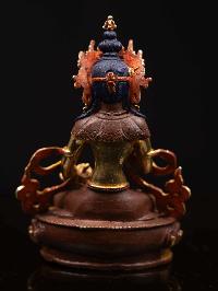 [vajrasattva], Buddhist Handmade Statue, [partly Gold Plated], [face Painted] And [high Quality]