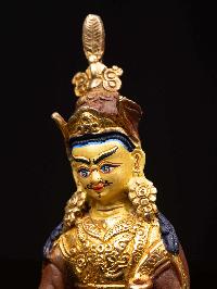 [padmasambhava], Buddhist Handmade Statue, [partly Gold Plated], [face Painted] And [high Quality]