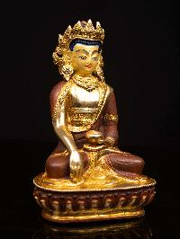 [shakyamuni Buddha], Buddhist Handmade Statue, [partly Gold Plated], [face Painted] And [high Quality]