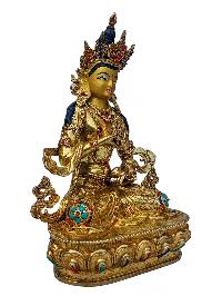 [vajrasattva], Buddhist Handmade Statue, [full Gold Plated], [face Painted], [stone Setting] And [high Quality]