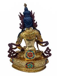 [vajrasattva], Buddhist Handmade Statue, [full Gold Plated], [face Painted], [stone Setting] And [high Quality]