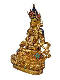 [aparimita], Buddhist Handmade Statue, [full Gold Plated], [face Painted], [stone Setting] And [high Quality]